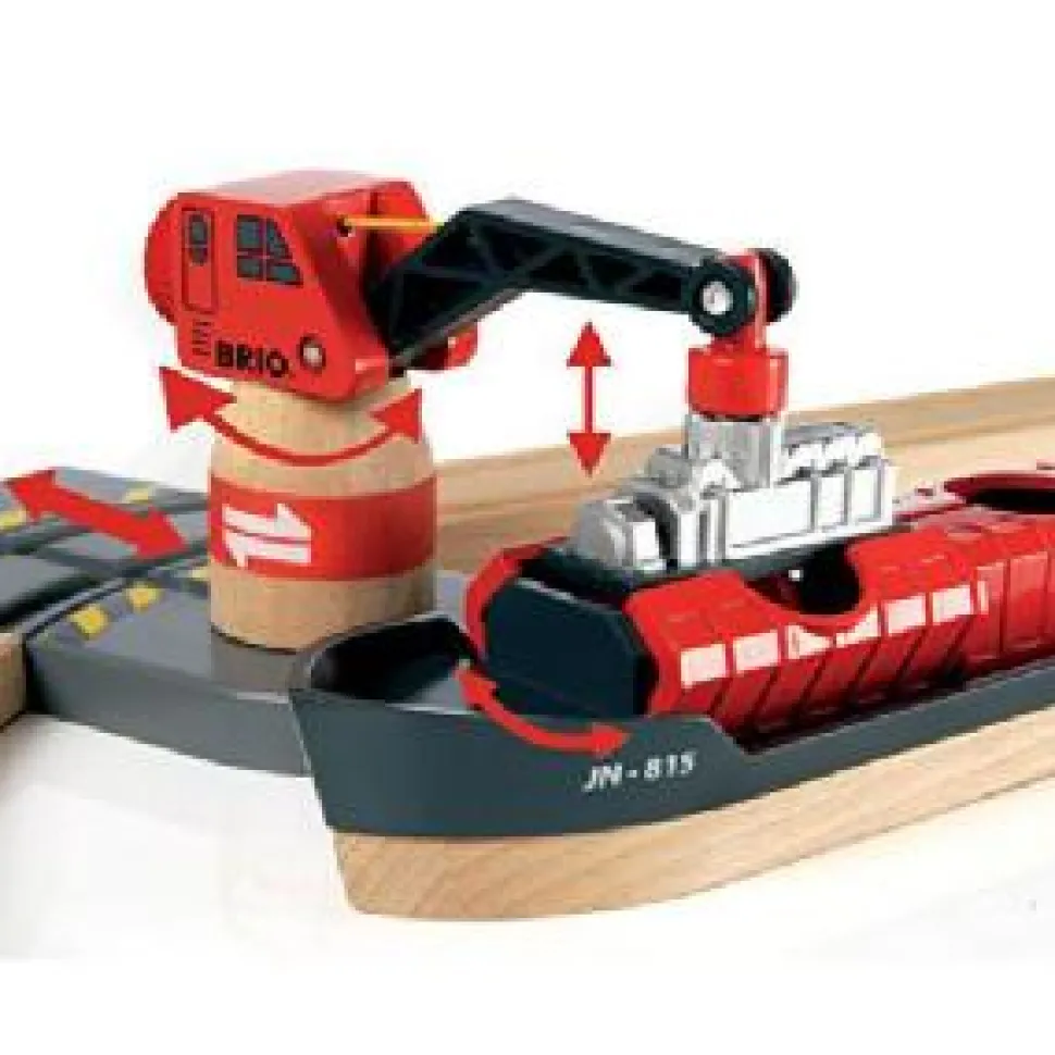 Brio World Cargo Harbour Train Set 33061