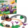 BRIO World Dinosaur Adventure Set: Track, Train, Carriages and Dinosaurs 36094