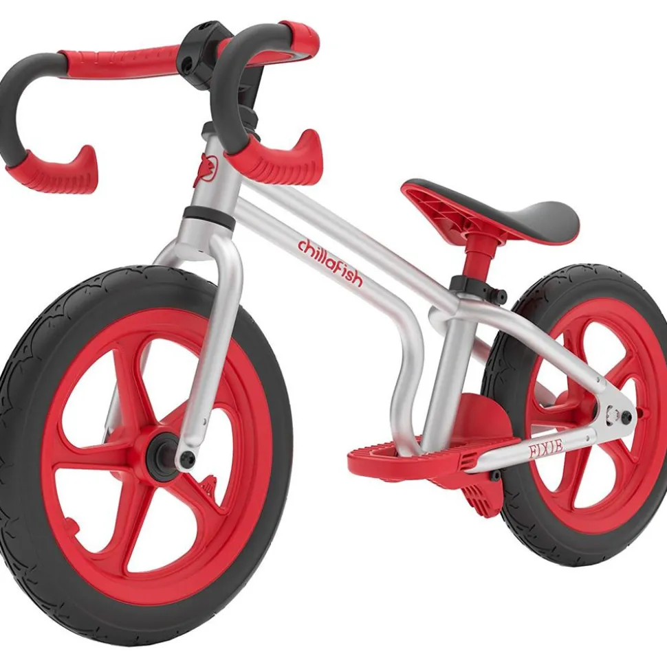 Chillafish Fixie Balance Bike with Foot Brake RED