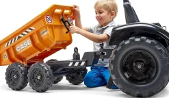 Falk Age 3+ Case Tractor with Loader, Maxi Twin Axel Trailer and Back Hoe 997W