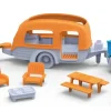 Green Toys RV Camper Set With Caravan and Boat