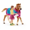 Schleich Foal with Blanket and Girl Boxed 42361
