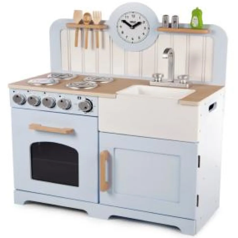 Tidlo Country Play Kitchen Blue and White