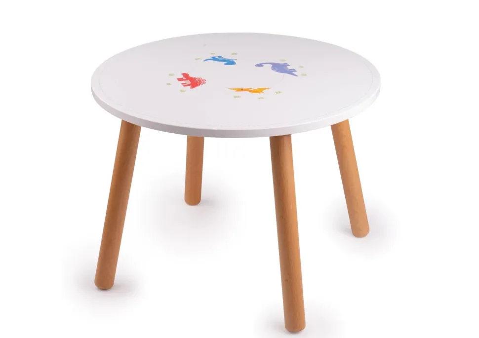 Tidlo Dinosaur Round Wooden Table
