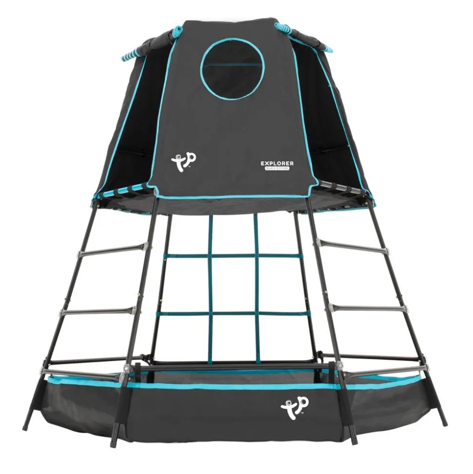 TP Explorer Metal Climbing Frame Black Edition with Platform, Den and Ball Pit