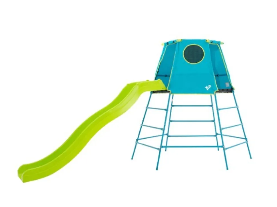 TP Explorer Metal Climbing Frame Blue with Ripple slide with Attachment Bracket