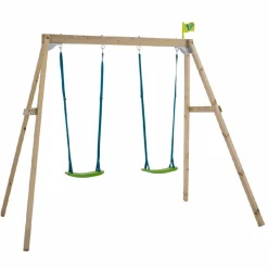 TP Forest Double Wooden Swing Frame with Seats